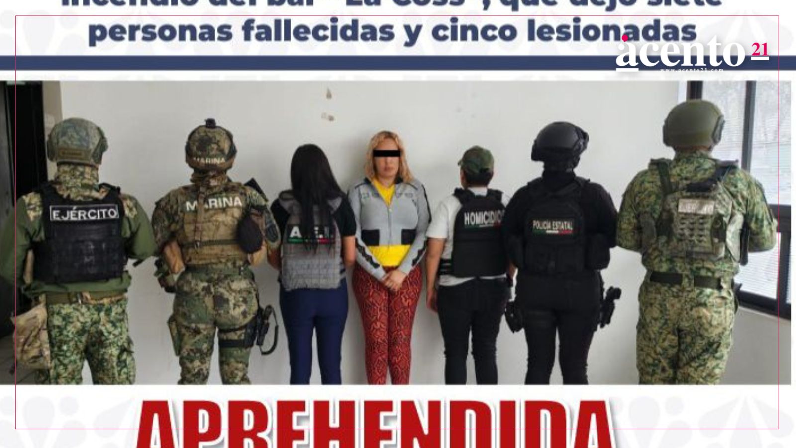 Cae tercer implicada por el ataque contra el bar Lacoss; la detuvieron en la Atlixcáyotl