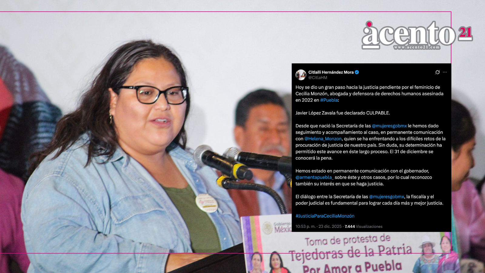 “Se dio un gran paso hacia la justicia”: Citlali Hernández tras sentencia por feminicidio de Cecilia Monzón