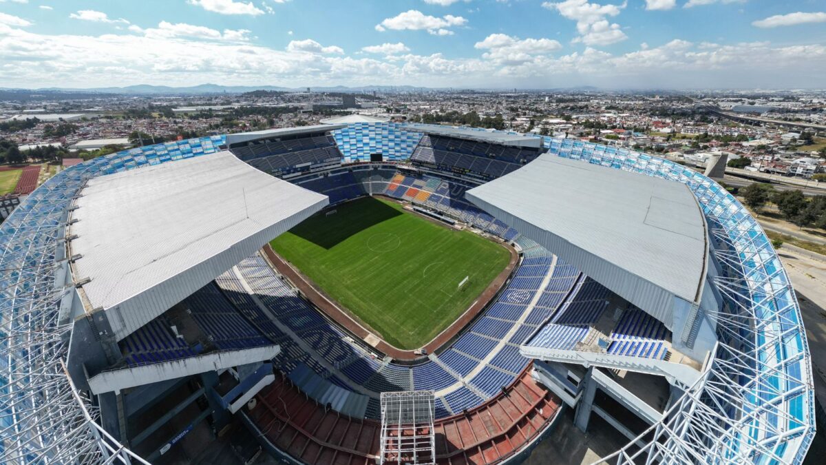 Avanzan trabajos en el Estadio Cuauhtémoc previo al mundial 2026
