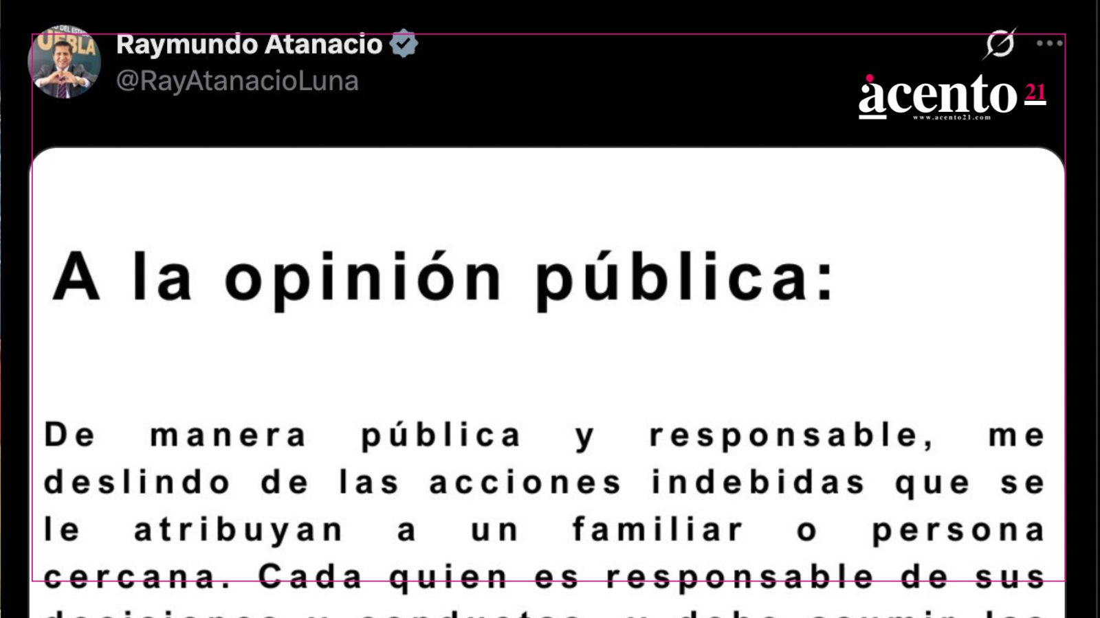 Raymundo Atanacio se deslinda de Kevin N., mando de la SSC ligado a La Barredora