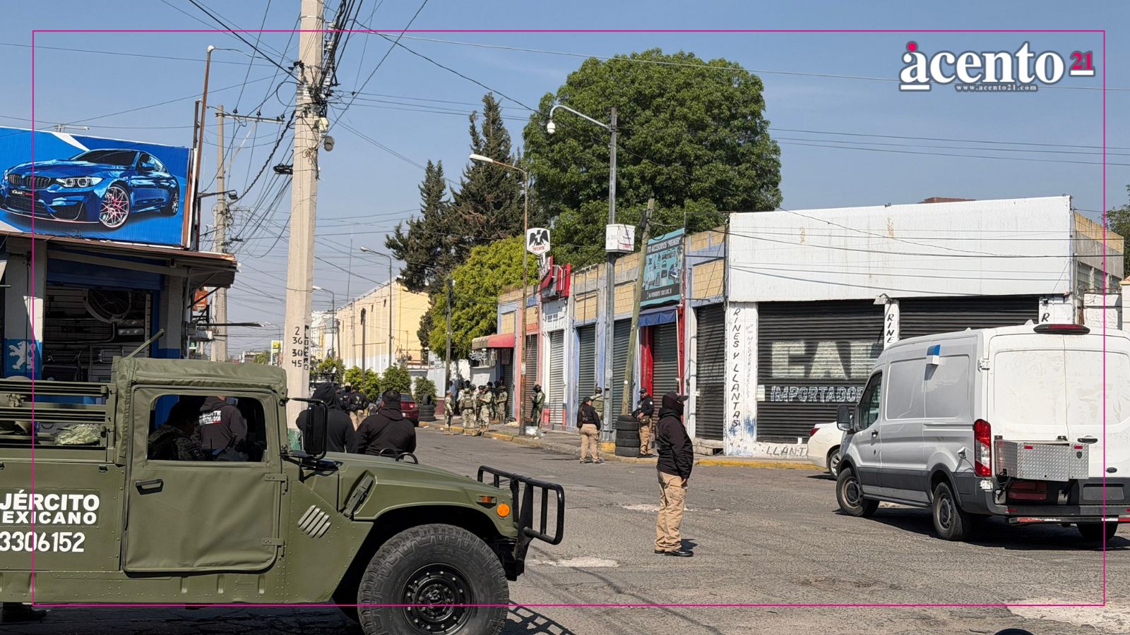 Por un auto robado fue el operativo de la 46 Poniente, se aseguraron armas y drogas
