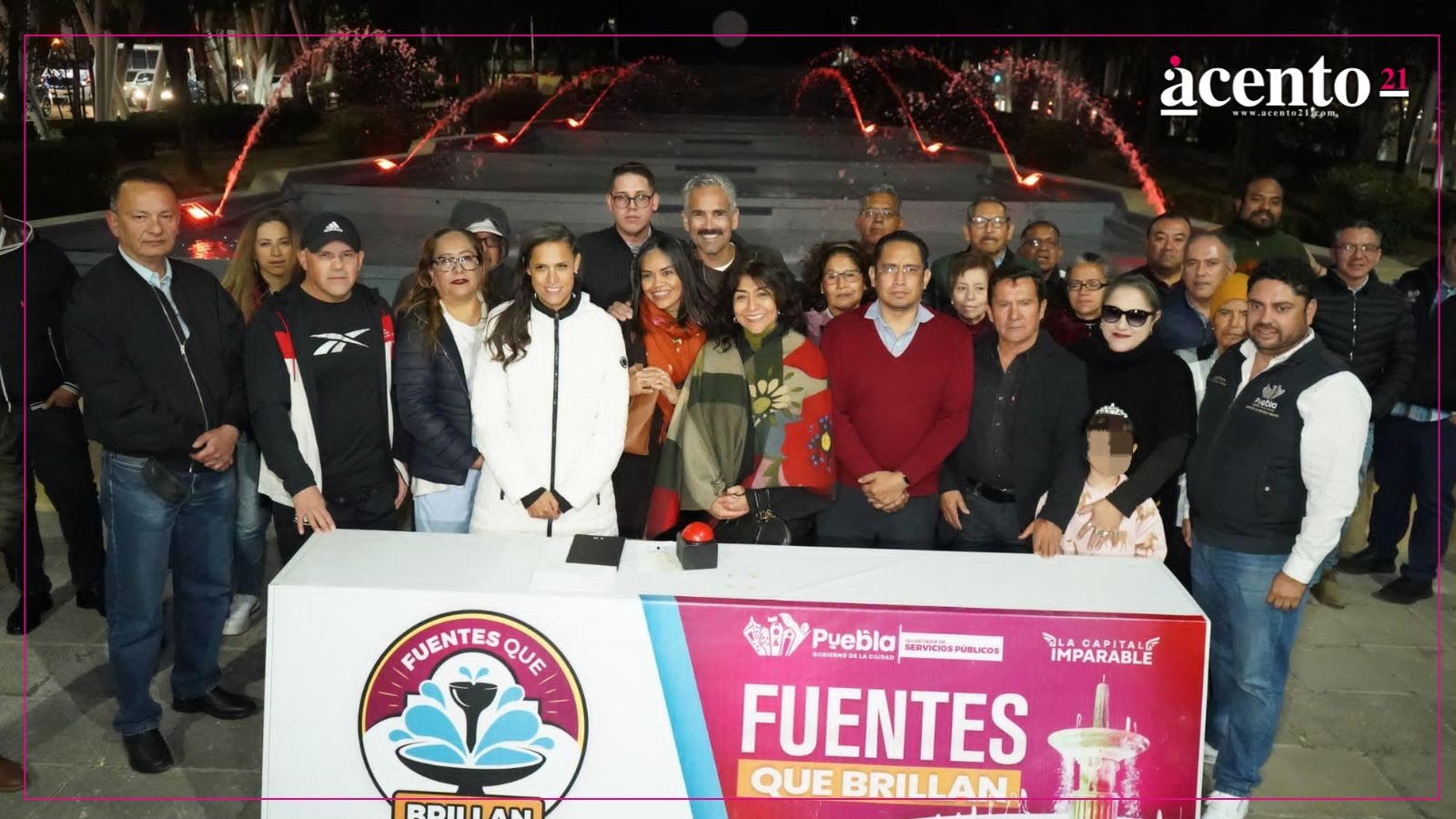 Fortalece gobierno de Pepe Chedraui espacios funcionales con inauguración del mantenimiento de la fuente Hermanos Serdán