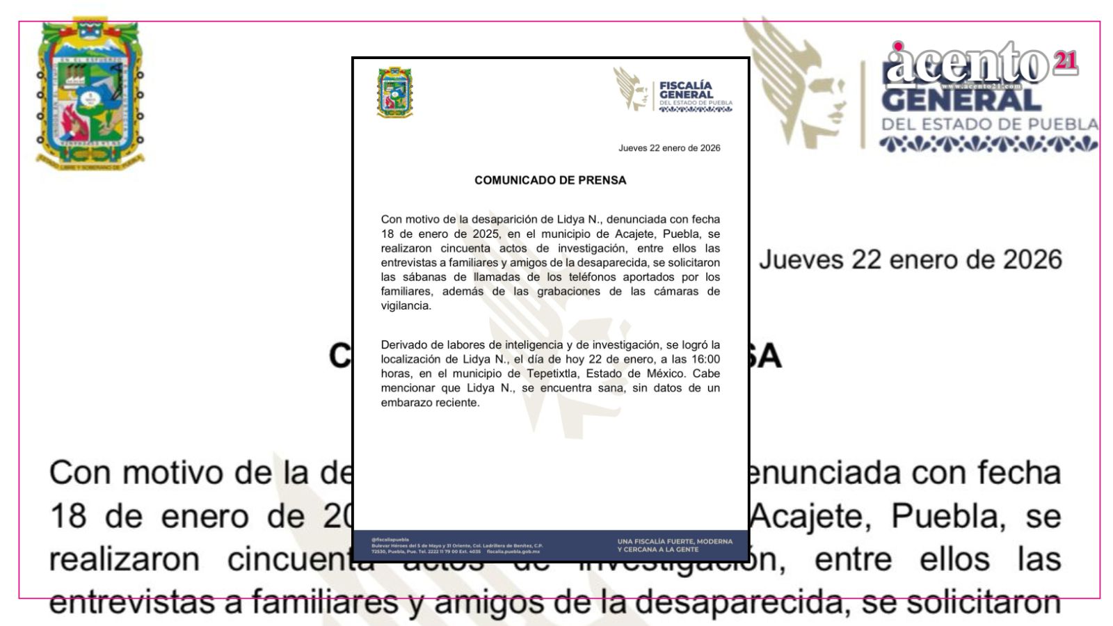 Localizan con vida a Lidya Valdivia, FGE confirma que no estaba embarazada