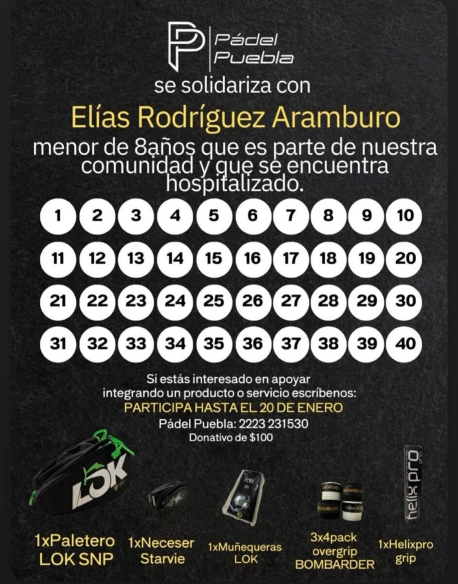 el número de cuenta de su hermana Tatiana, mamá del pequeño para apoyarla con los gastos médicos de Elías.