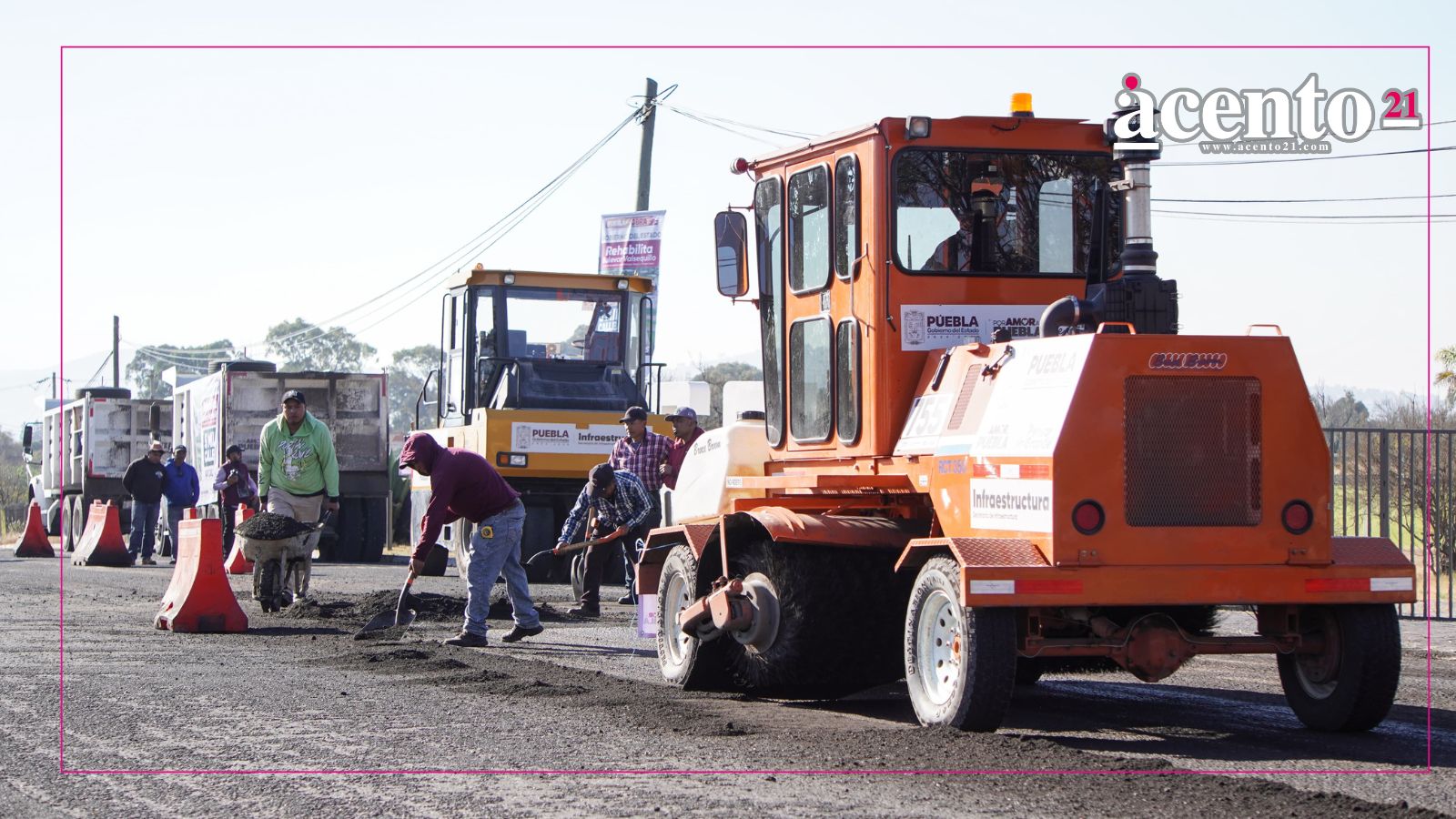 Tren de pavimento que compró Ayuntamiento de Puebla rehabilitará mil calles; Pemex donó pétreos