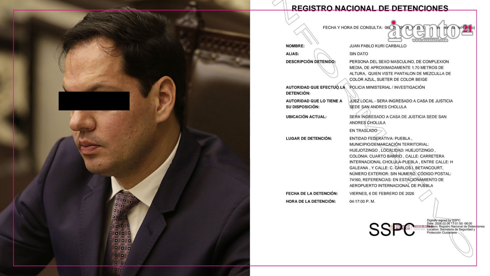 Arrestan a exdirigente y exdiputado del Partido Verde en el Aeropuerto Internacional de Puebla