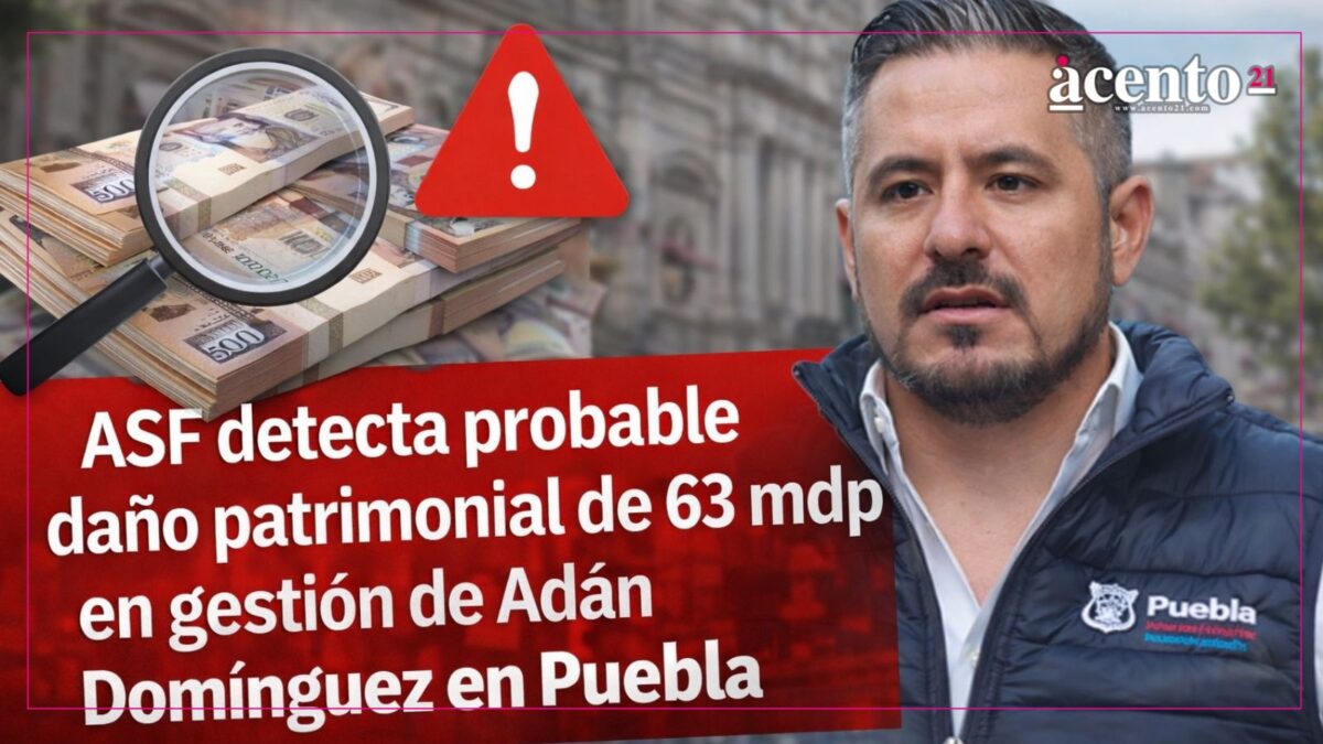 ASF detecta probable daño patrimonial de 63 mdp en gestión de Adán Domínguez en Puebla