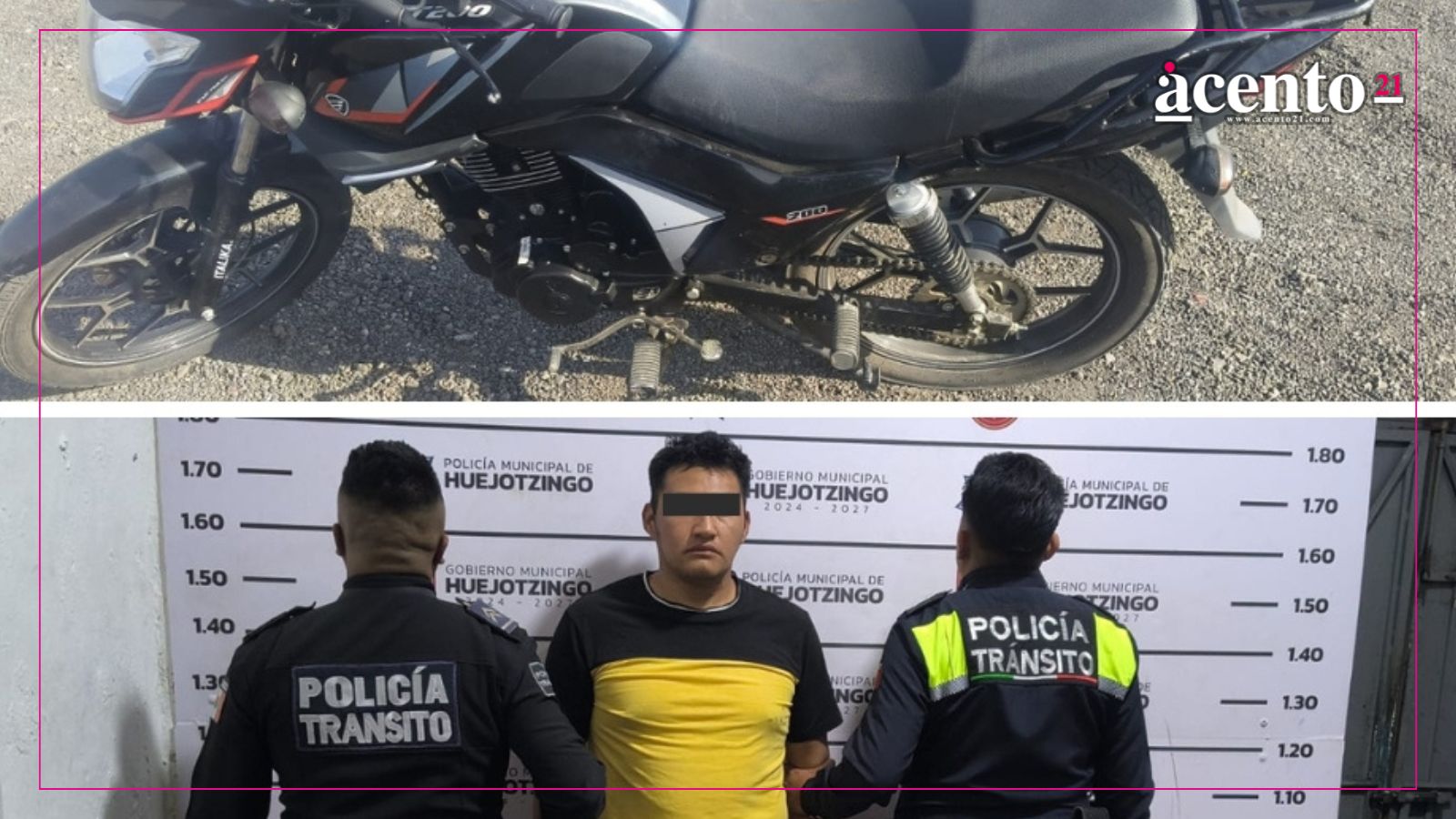 Golpe al robo de vehículos: SSC de Huejotzingo asegura unidades y detiene a un implicado