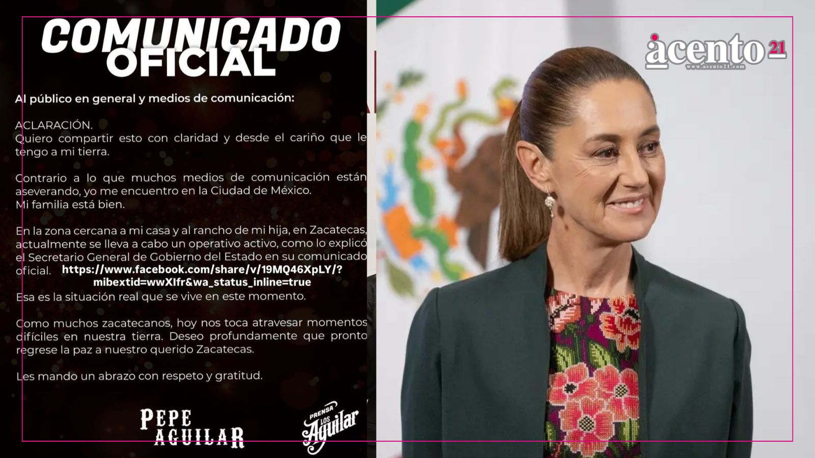 “No tenía que ver con ellos”;Aclara Sheinbaum respecto al presunto ataque contra la familia Aguilar