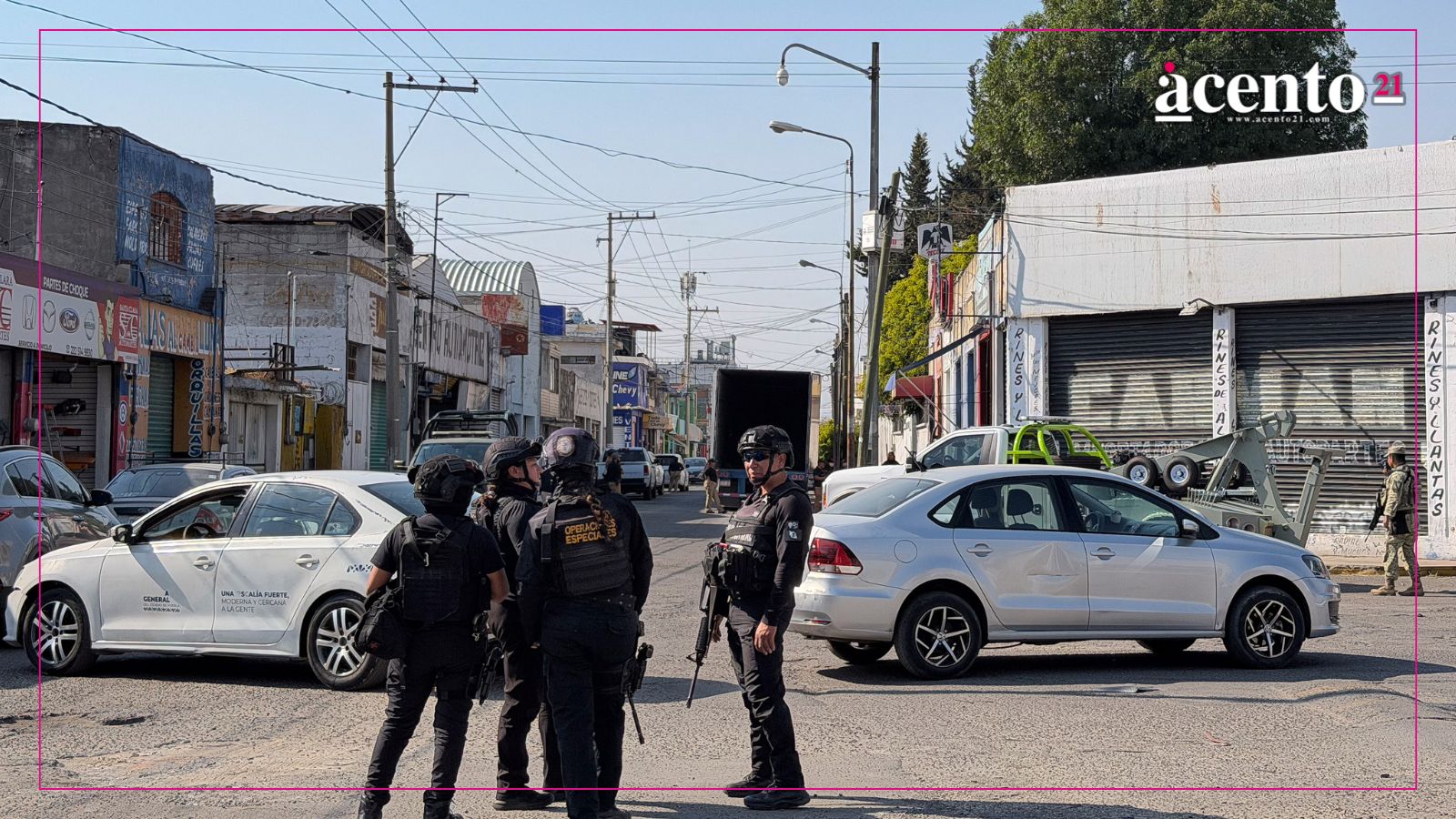 Cateo de la 46 Pte fue para asegurar tres inmuebles, autopartes, refacciones y llantas