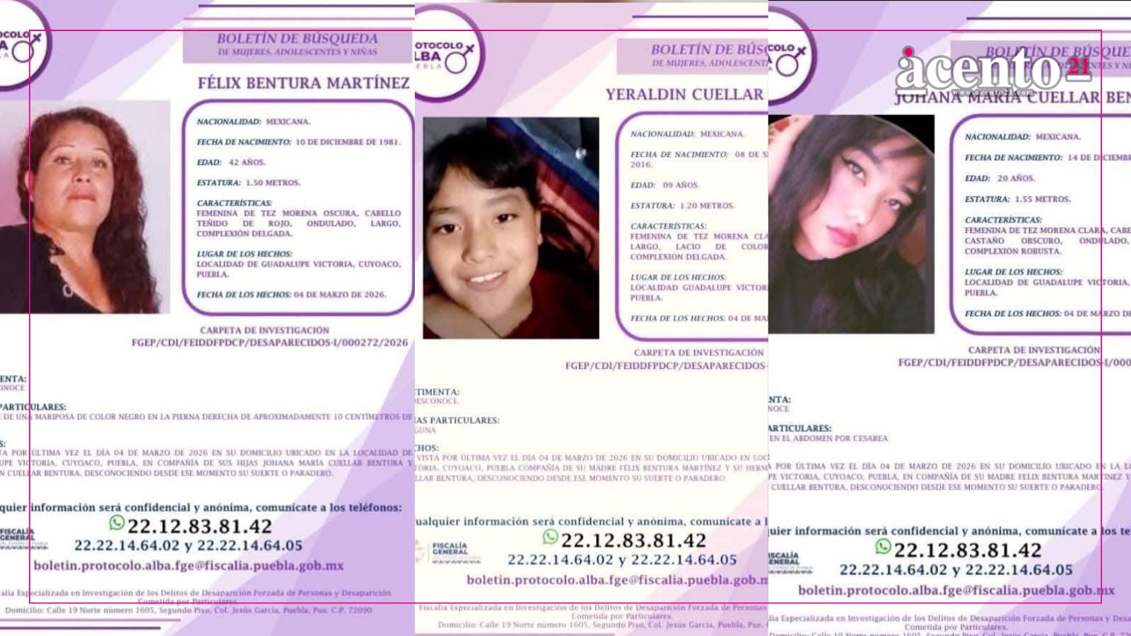 Localizan sin vida a una madre y sus dos hijas en Ixtacamaxtitlan; fueron privadas de la libertad en Cuyoaco