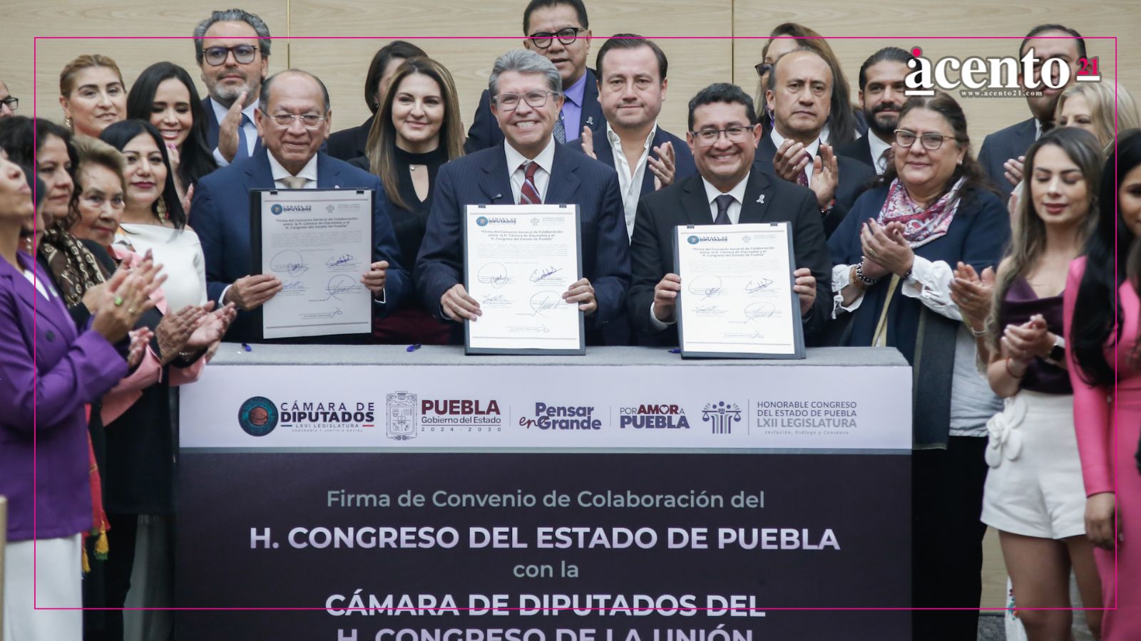 Congreso del Estado firman convenio con Cámara de Diputados; diputados de Puebla se capacitarán en San Lázaro