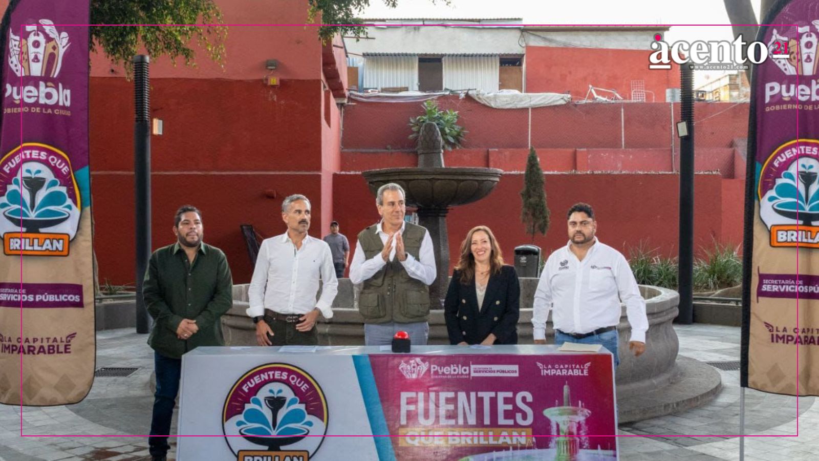 Inaugura Pepe Chedraui mantenimiento integral de fuente en Parque Gutierre de Cetina para bienestar de las familias