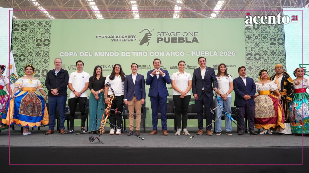 Presentan Armenta y Chedraui la Copa del Mundo de Tiro con Arco Puebla 2026