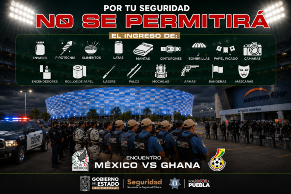 Desplegarán mil 760 elementos de seguridad para partido de México vs Ghana