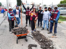 Tonantzin Fernández impulsa el programa de bacheo más amplio en la historia reciente de San Pedro Cholula