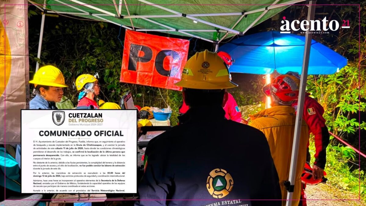Concluye búsqueda en Chichicazapan: localizan el último cuerpo atrapado en la gruta de Cuetzalan