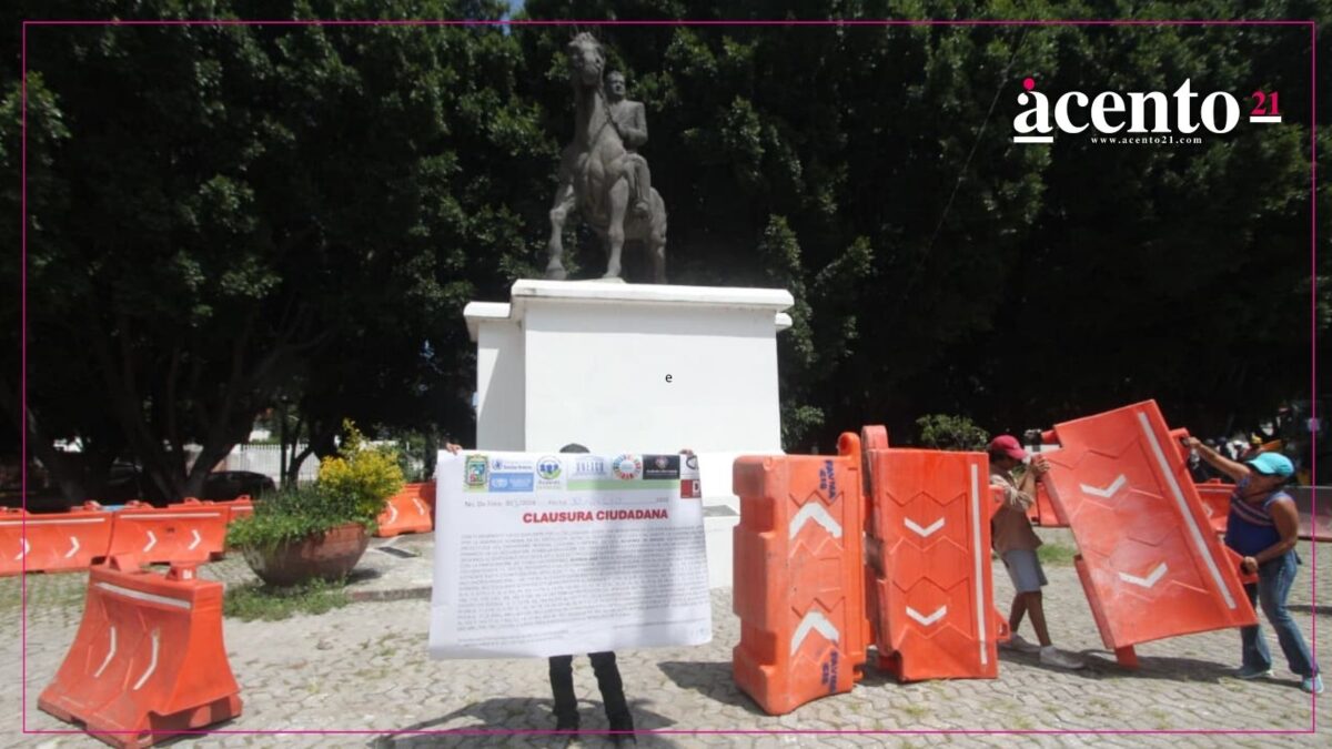 Con clausura simbólica, ciudadanos protestan contra estación del Cablebús en el CENHCH