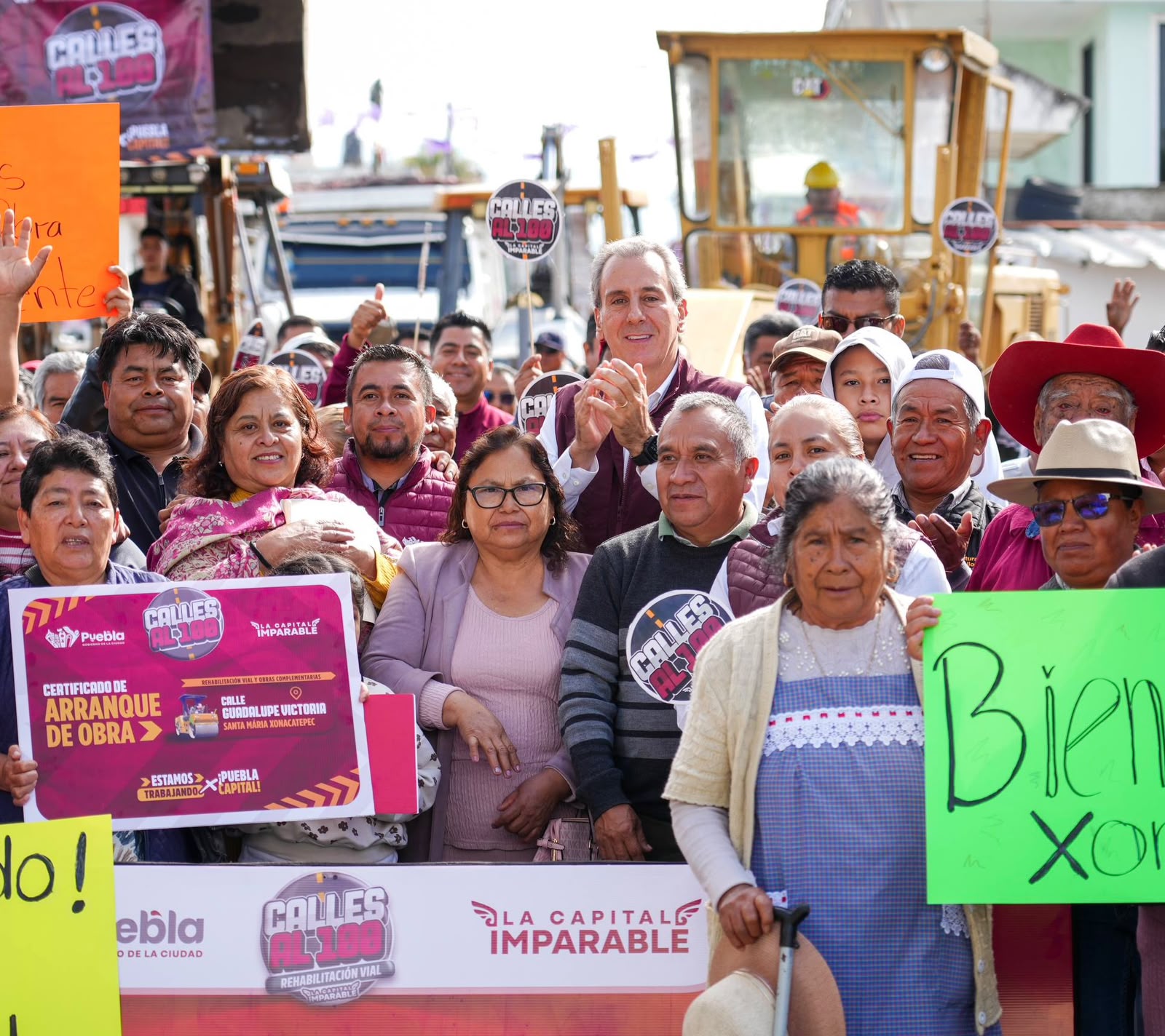 Inicia Pepe Chedraui obras de rehabilitación vial en la Junta Auxiliar de Santa María Xonacatepec