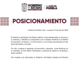 Gobierno de Puebla condena asesinato de periodista Josué Martínez y exige esclarecer el crimen Gobierno de Puebla condena asesinato de periodista Josué Martínez y exige esclarecer el crimen