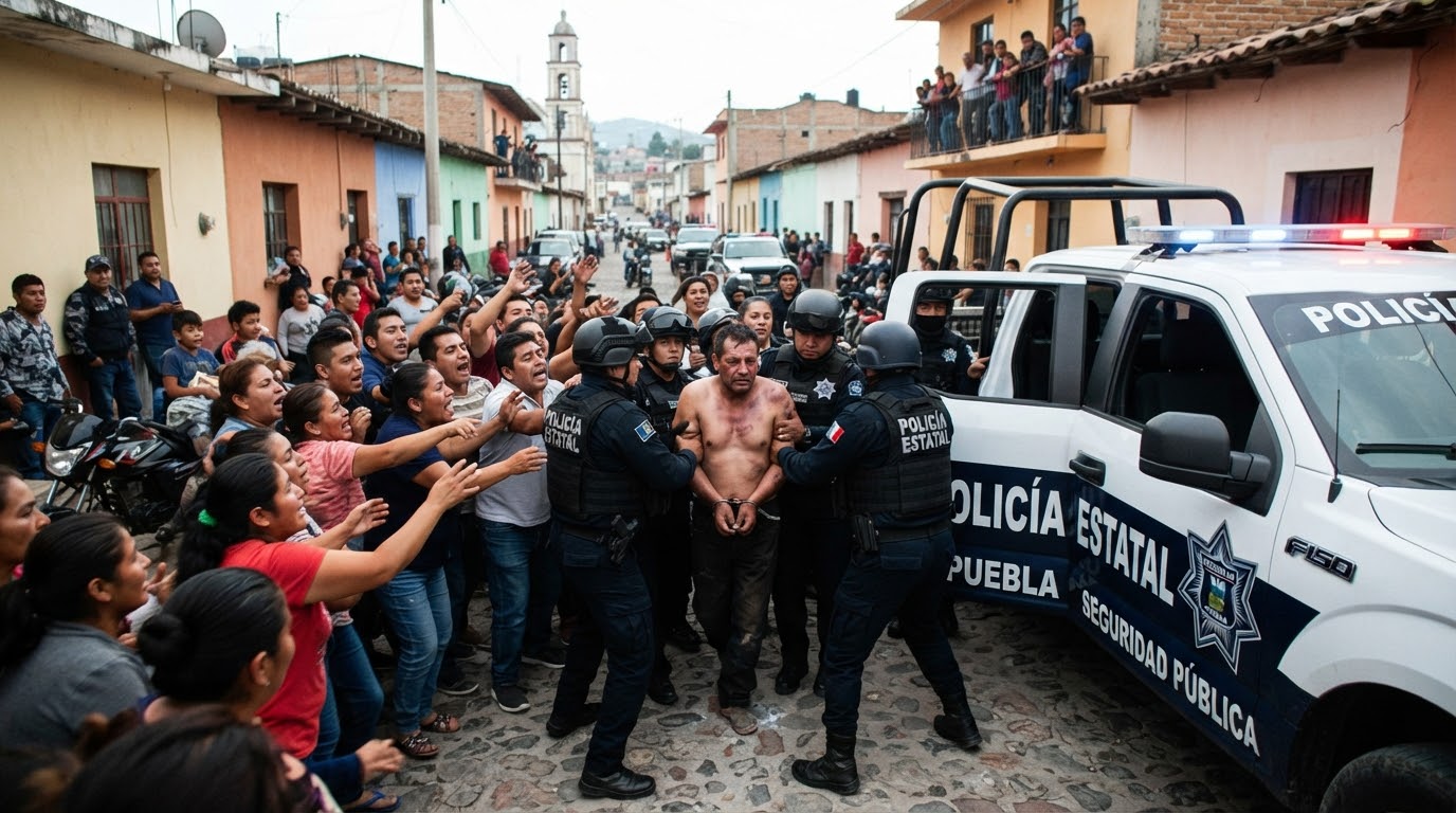 Por poco linchan a presunto ladrón en Xalmimilulco; autoridades lo rescataron