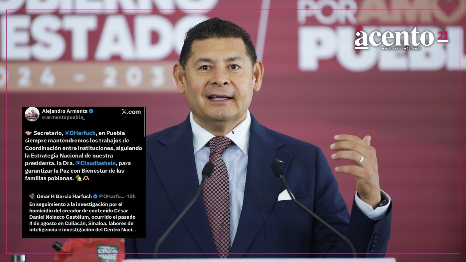 Puebla mantendrá coordinación institucional para fortalecer la seguridad: Armenta
