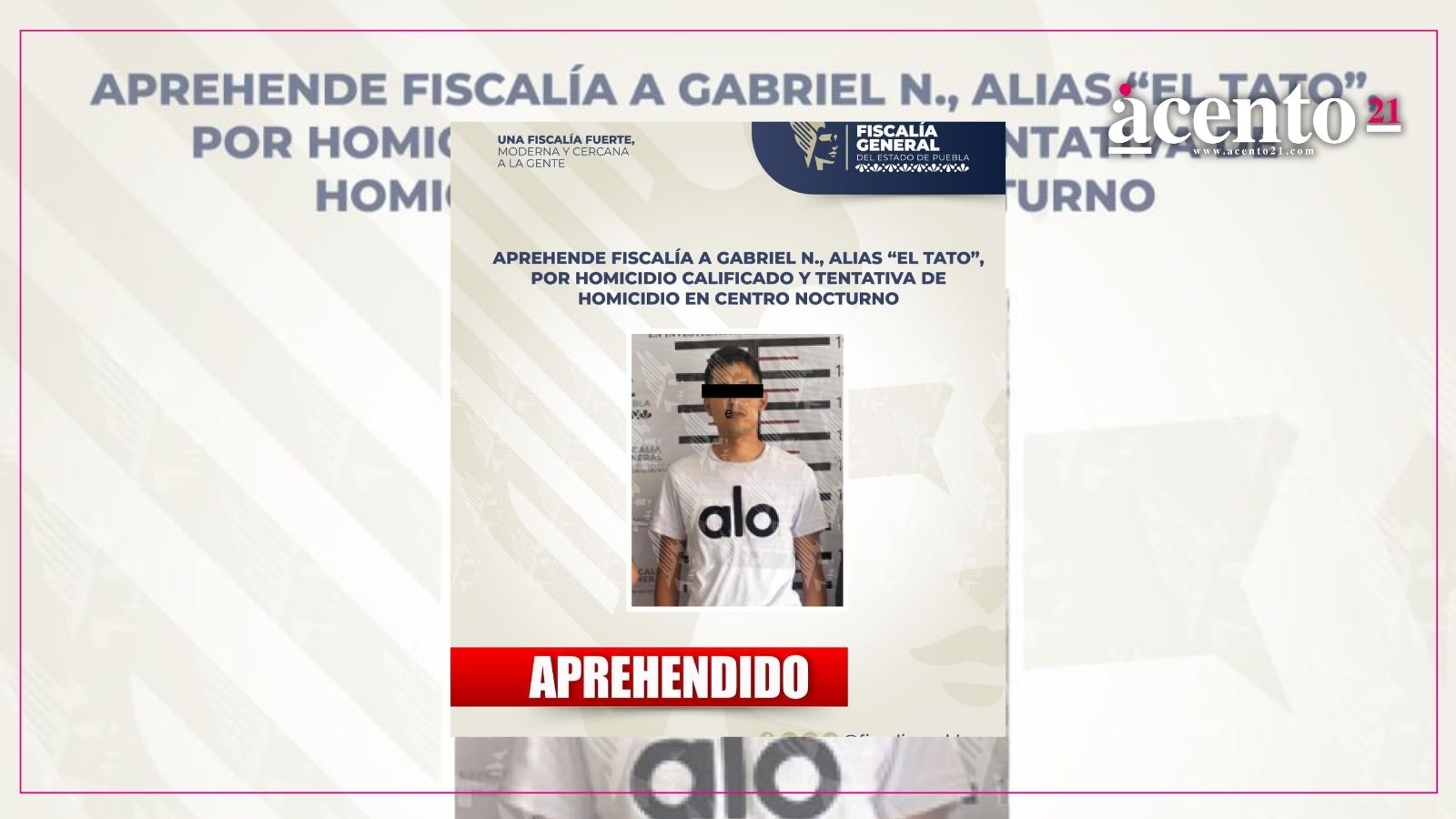 FGE reaprehende a “El Tato” por homicidio y ataque contra el Bar Lacoss