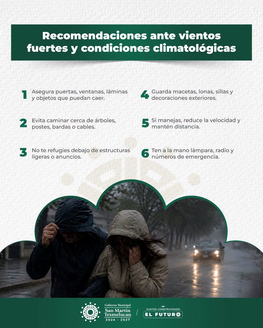 Texmelucan emite recomendaciones preventivas ante la temporada de lluvias