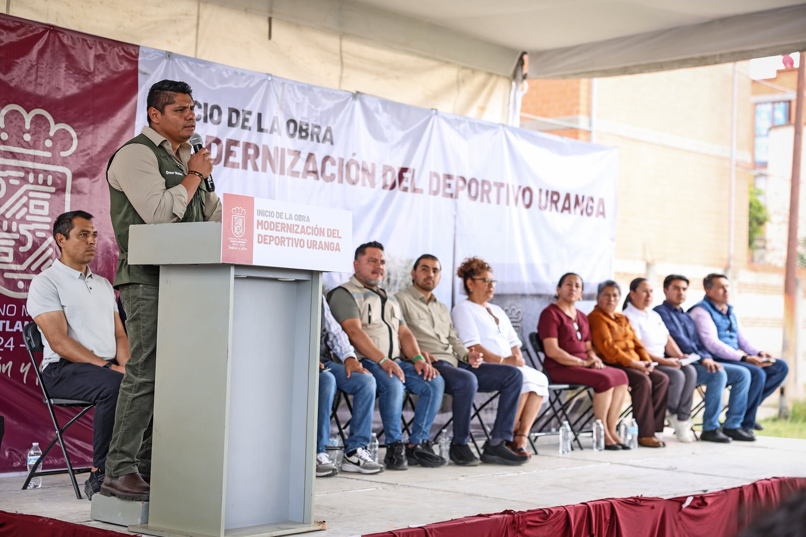 Omar Muñoz inicia modernización de la Unidad Deportiva Uranga en Cuautlancingo