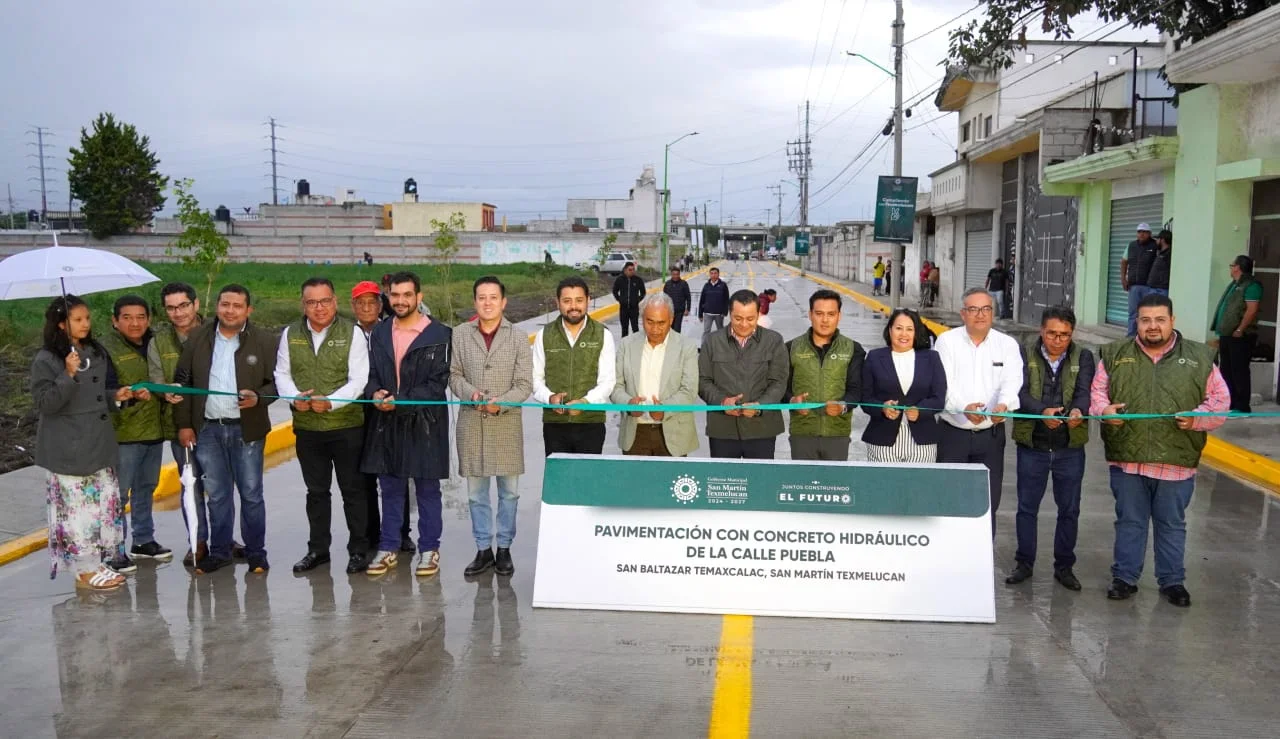 Juan Manuel Alonso inaugura pavimentación de la calle Puebla en Temaxcalac