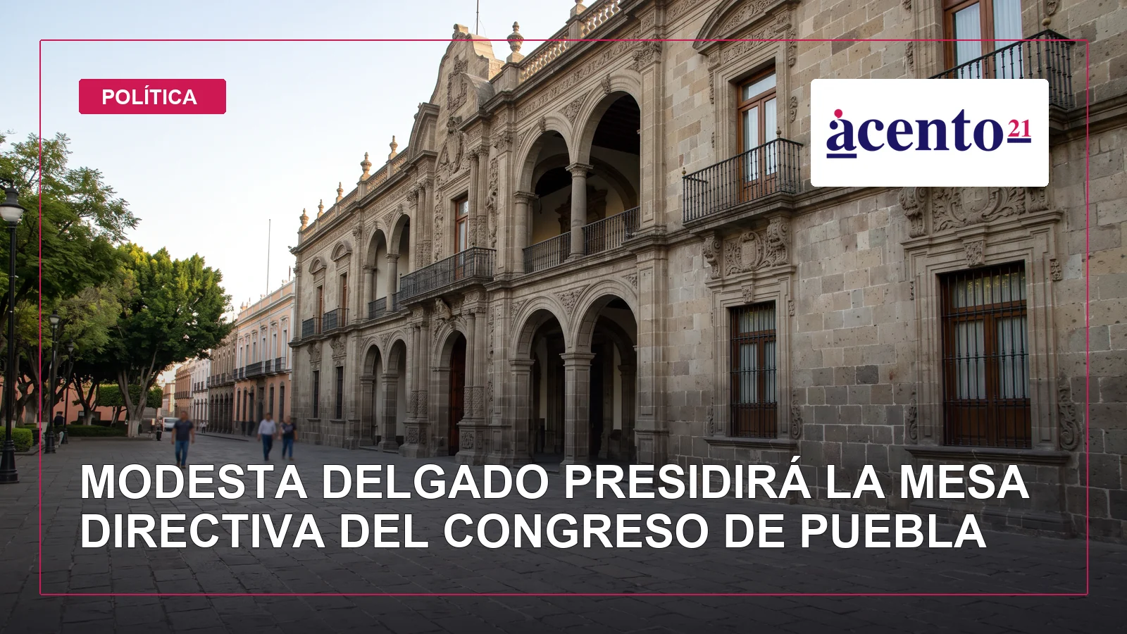 Fachada de un edificio cívico de Puebla sin personas ni sesión en curso