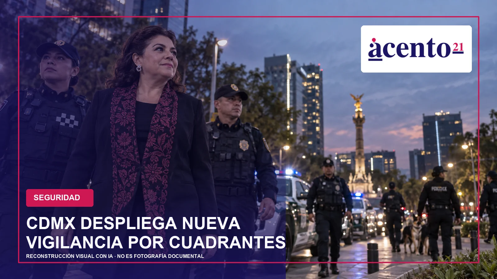 Clara Brugada acompaña una reconstrucción editorial de patrullajes por cuadrantes en CDMX