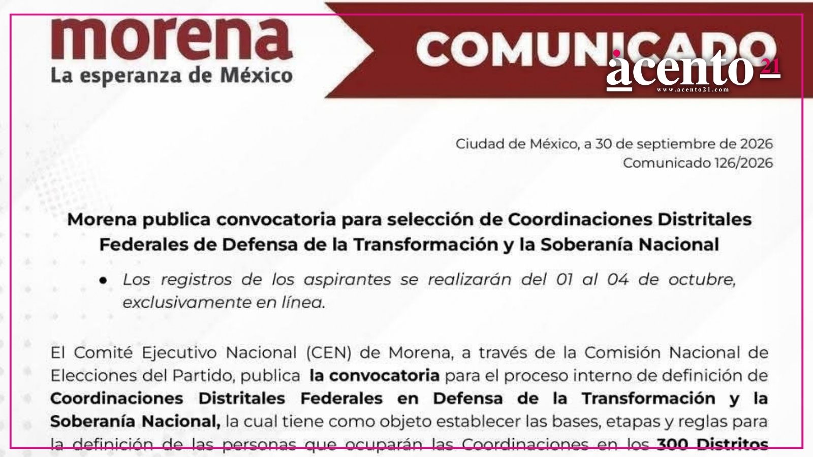 Morena abre la carrera por las diputaciones federales rumbo a 2027