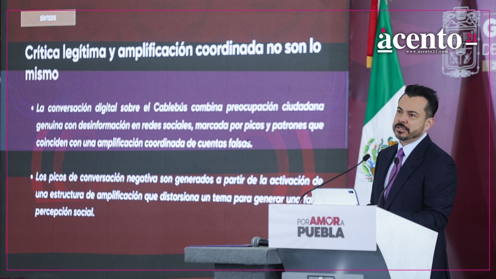 García Parra cuestiona postura de TV Azteca contra el Cablebús en Puebla