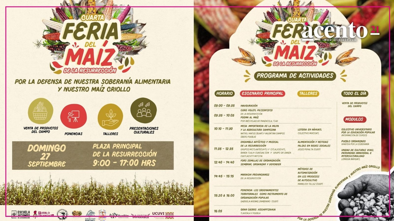 La Resurrección, sede de la cuarta edición de la Feria del Maíz: Gobierno de la Ciudad