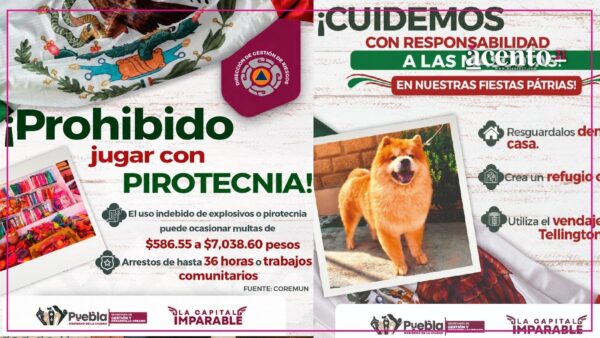 Gobierno de Pepe Chedraui refuerza medidas preventivas durante las Fiestas Patrias; exhorta a evitar el uso de pirotecnia