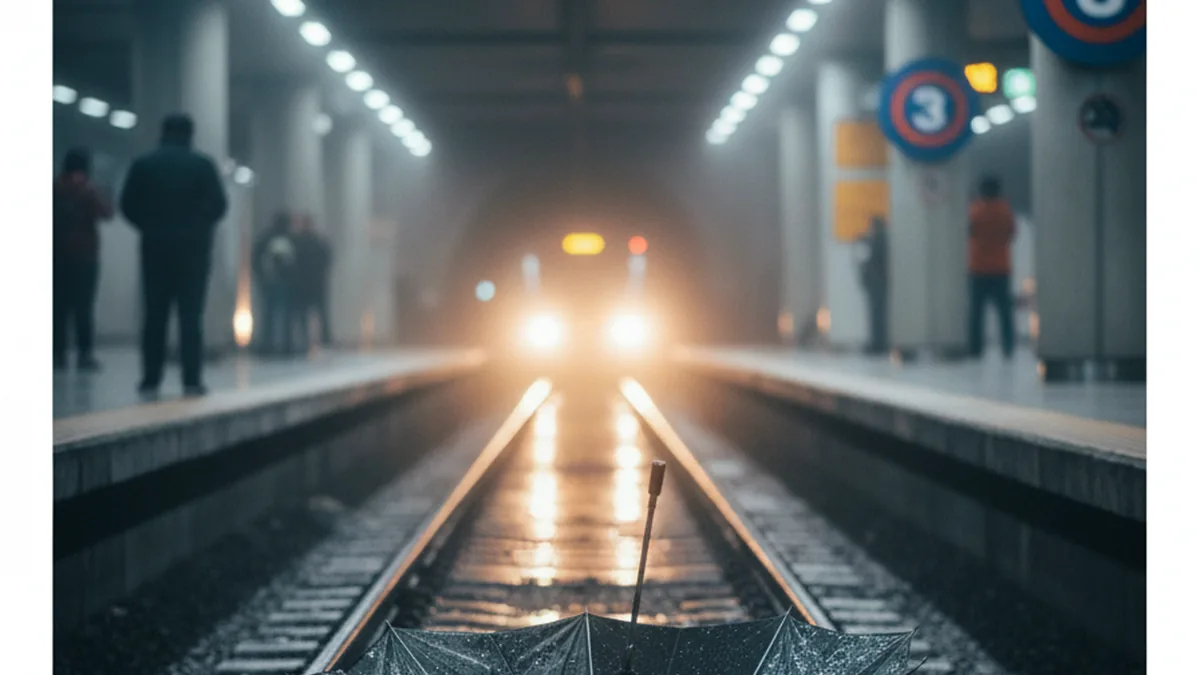 7 líneas del Metro CDMX y 5 de Metrobús con retrasos hoy Un tren del Metro de la Ciudad de México en una estación subterránea, con personas esperando en el andén.