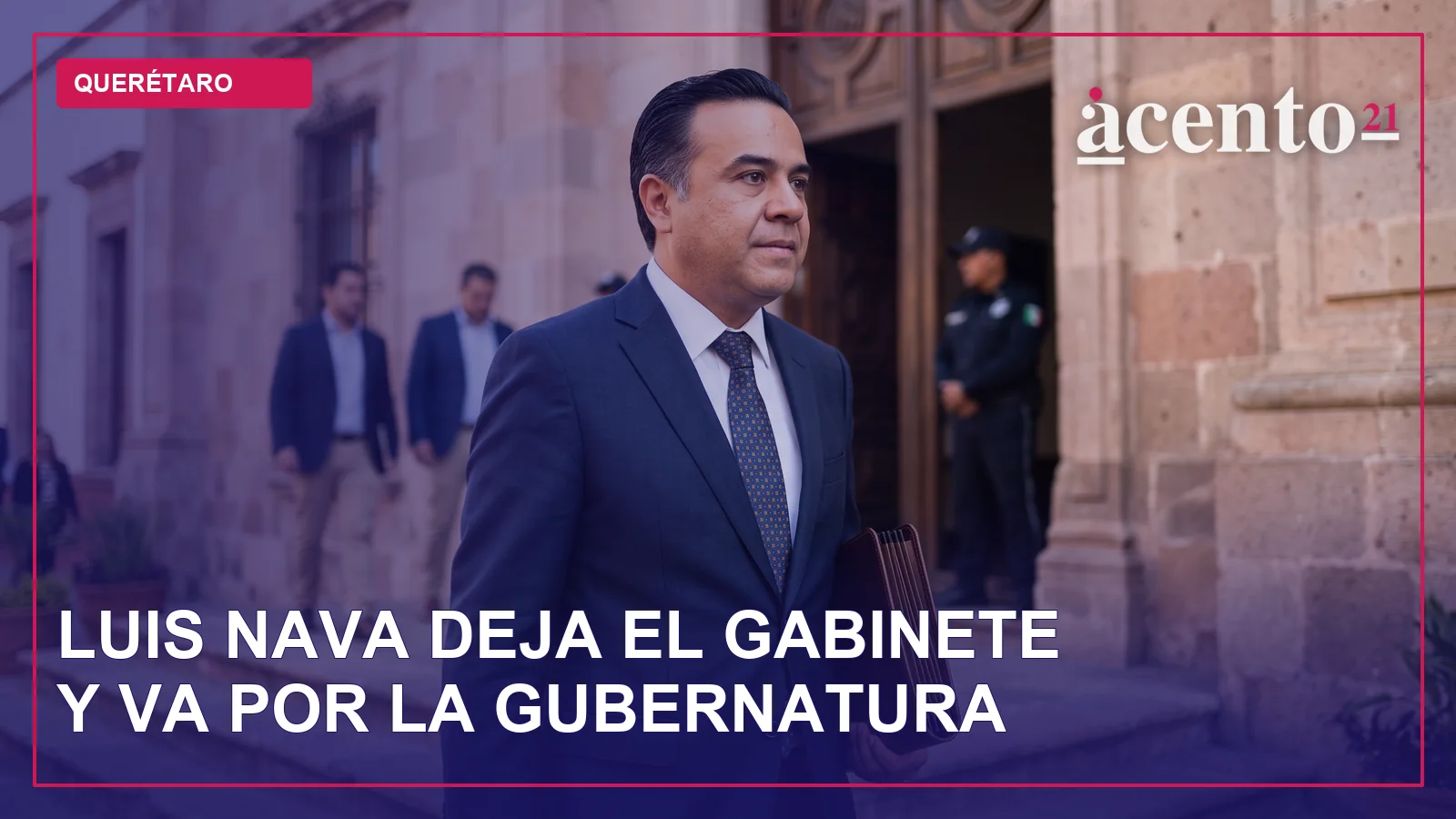 Fachada de Palacio de Gobierno de Querétaro con la bandera, sin personas identificables