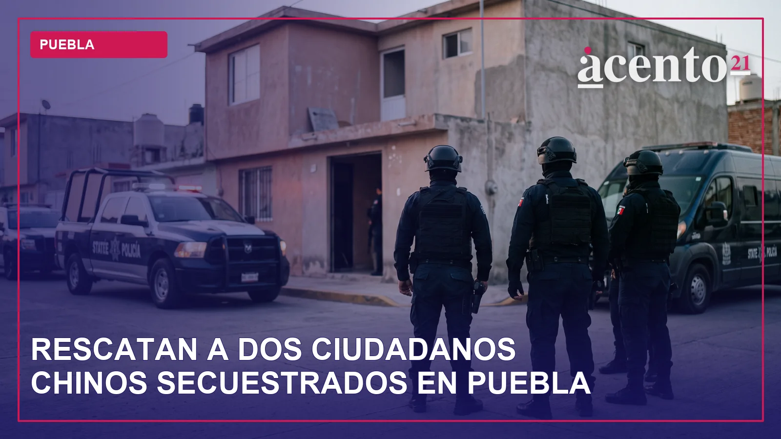 Una imagen conceptual de un operativo policial o de rescate, con luces de emergencia y siluetas de personas.