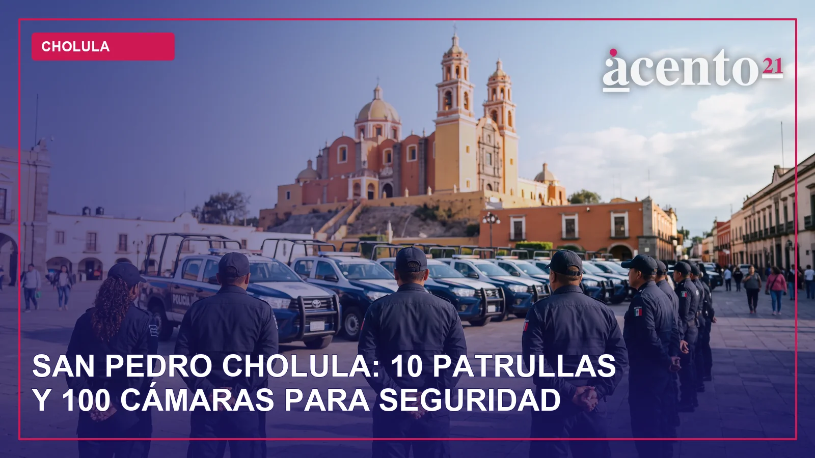 Imagen de una patrulla y cámaras de seguridad en un entorno urbano