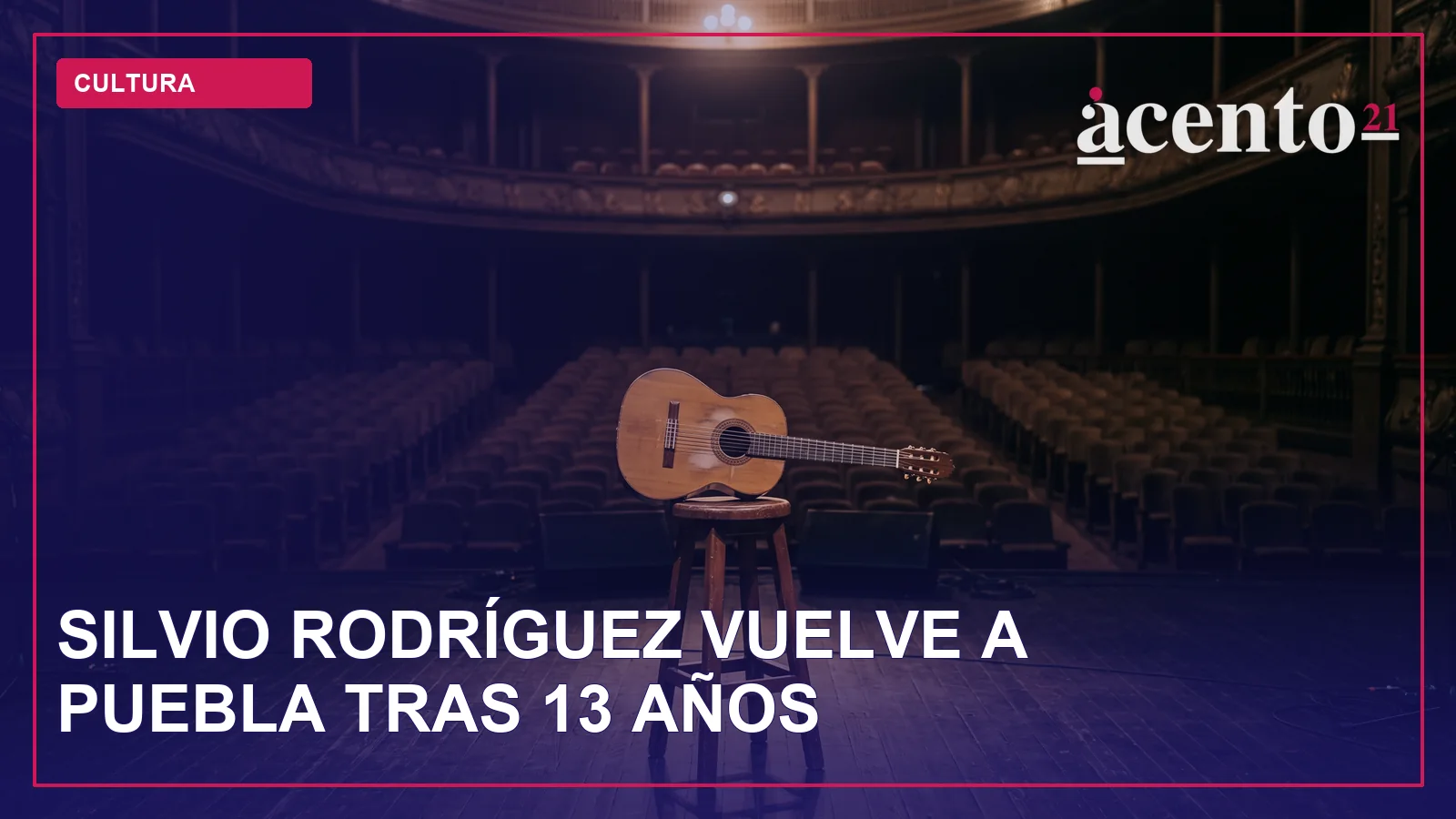 Silueta de un hombre tocando la guitarra en un escenario iluminado