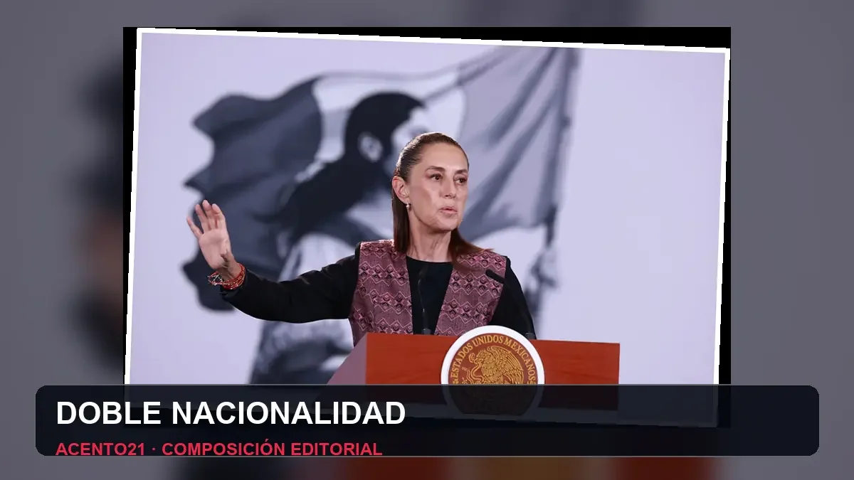 Claudia Sheinbaum durante un mensaje público en Palacio Nacional