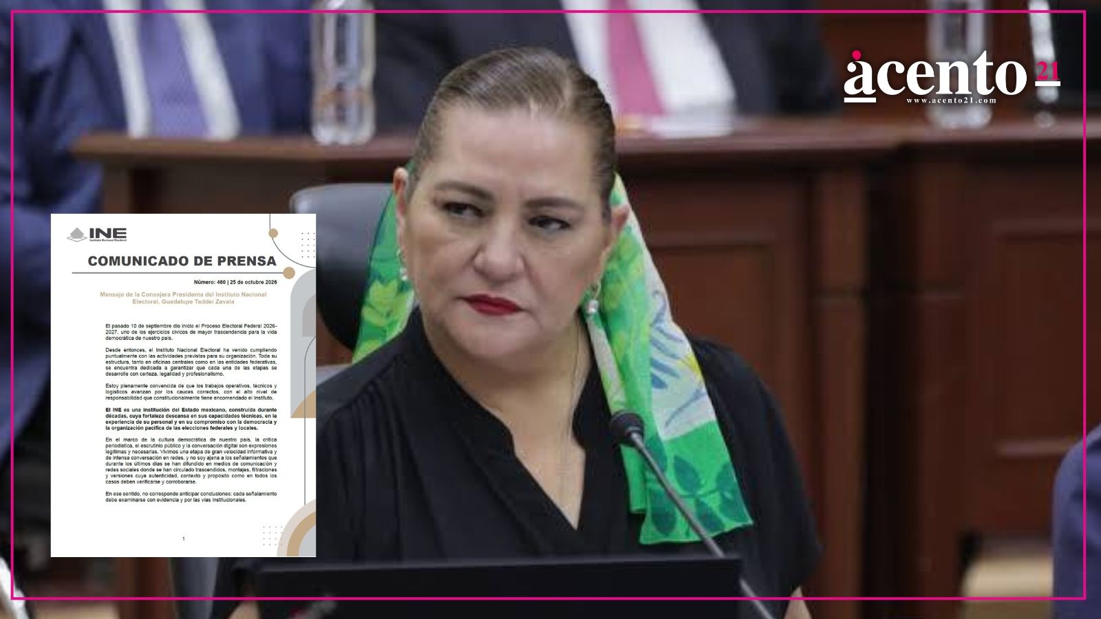 Taddei pone su renuncia sobre la mesa; defiende la estabilidad del INE