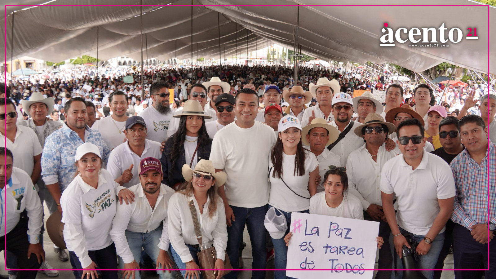 Huejotzingo se tiñe de blanco: más de 20 mil personas marchan por la paz y respaldan a Roberto Solís