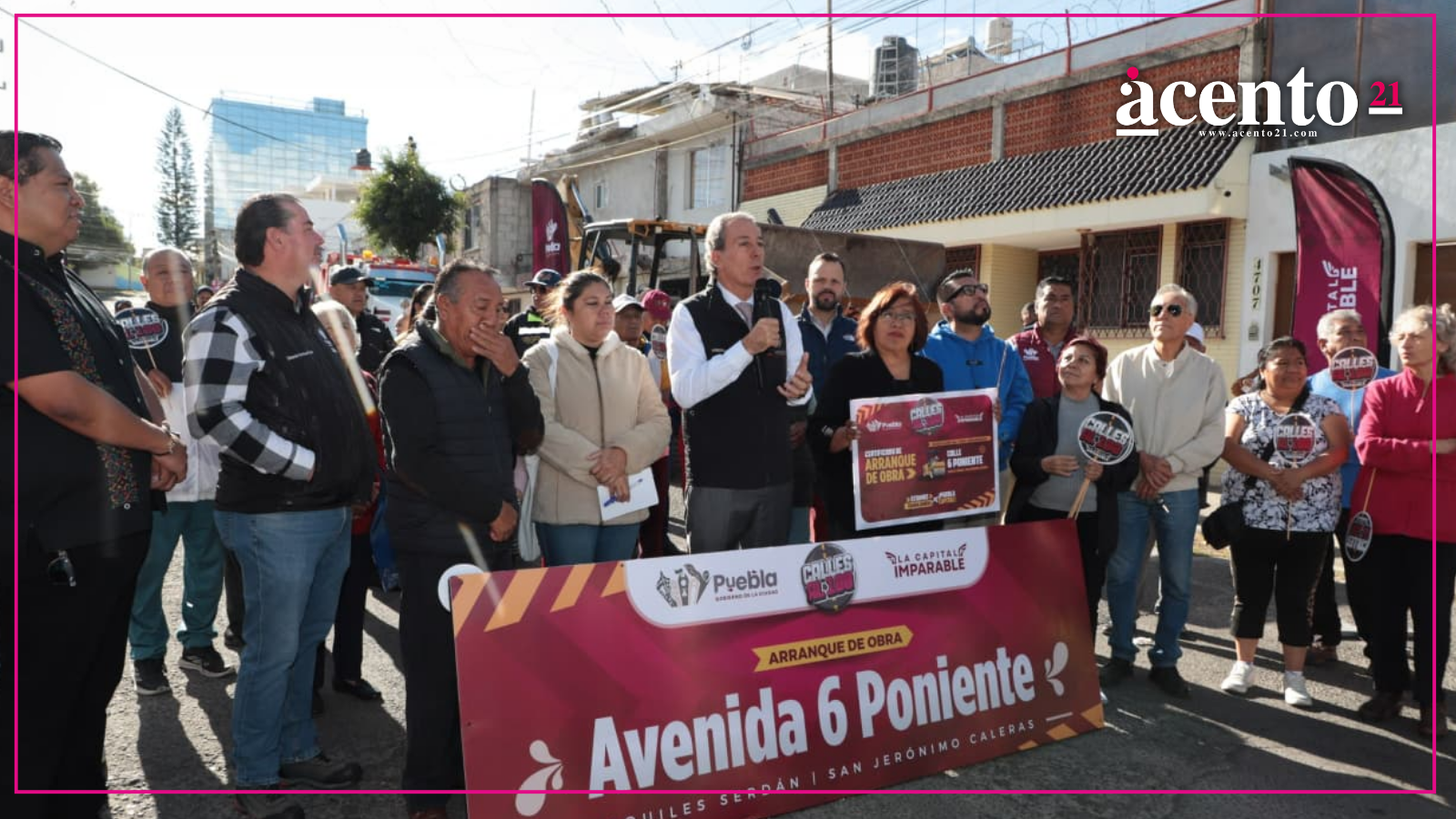 Pepe Chedraui inicia rehabilitación de avenida 6 Poniente en San Jerónimo Caleras