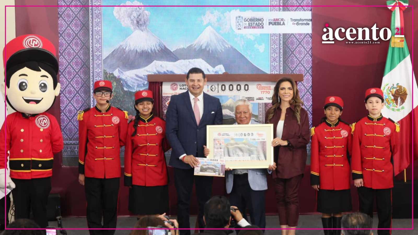 Puebla, el Estado de las Montañas, llega a todo México con billete de la Lotería Nacional
