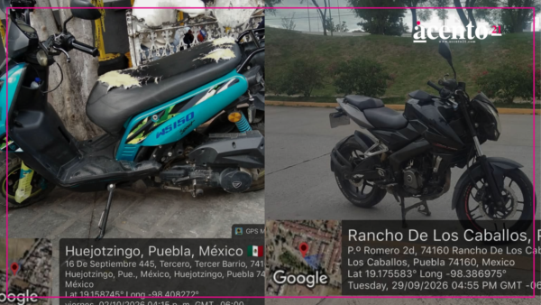 Roberto Solís anuncia recuperación de dos motocicletas robadas en Huejotzingo