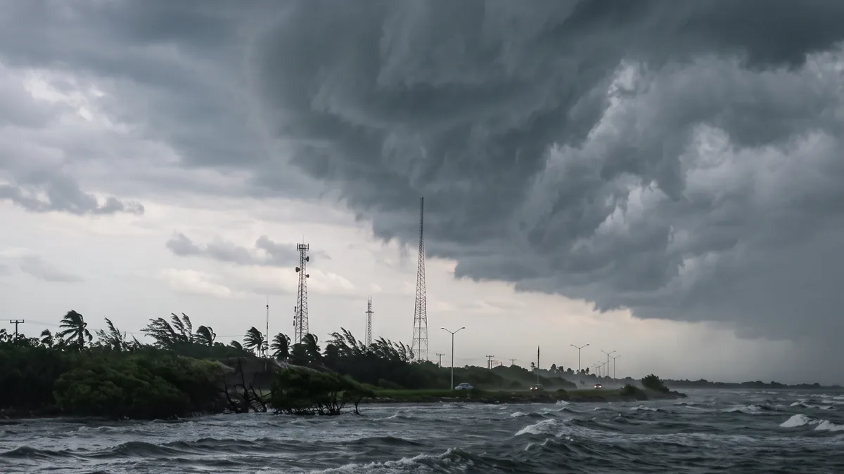 Depresión Tropical Nueve se forma en Golfo de México y será huracán Mapa meteorológico mostrando la trayectoria de una depresión tropical en el Golfo de México