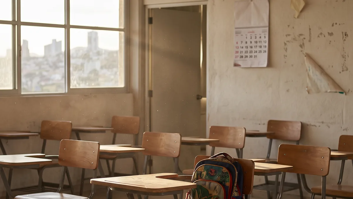 Querétaro investiga amenazas en redes tras ataque en secundaria Imagen de un teléfono móvil mostrando iconos de redes sociales sobre un fondo difuminado de un aula escolar.