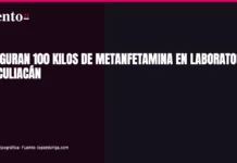 Aseguran 100 kg de metanfetamina en laboratorio de Culiacán Laboratorio clandestino de metanfetamina en Culiacán, Sinaloa